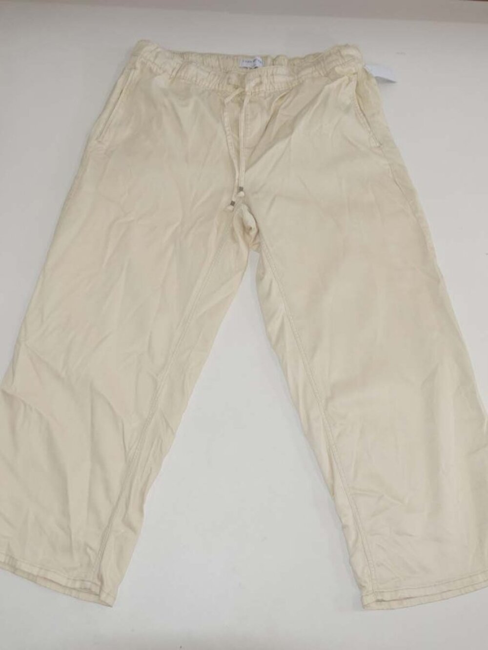 Lane Bryant Womens Pull On Straight High Rise Pants Size 16 NWT Ivory 29" Inseam